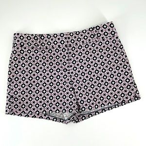 Ann Taylor Loft The Riviera Short Pink & Navy Blue Pattern Women's 4